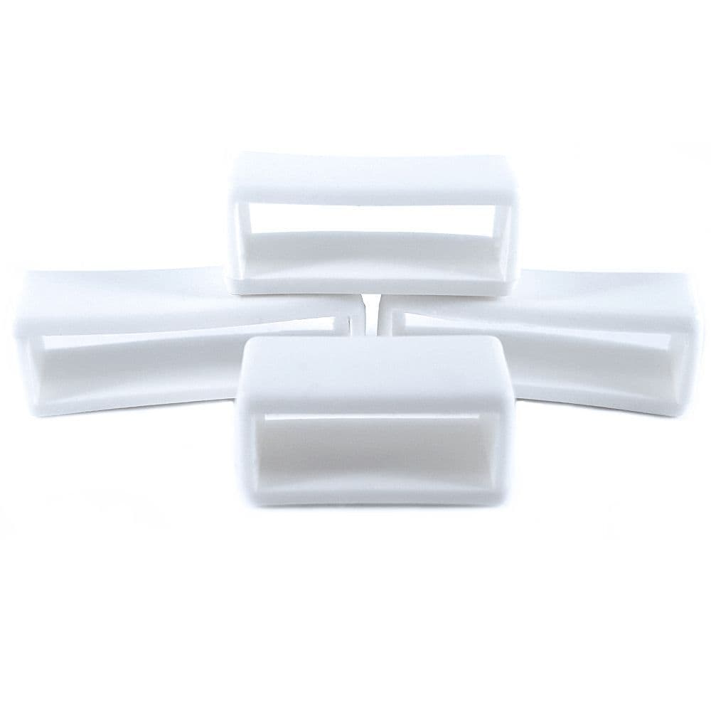 18mm White Rubber Watch Strap Keeper Battery Buddy