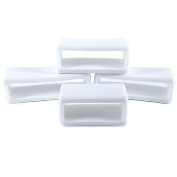 20mm White Rubber Watch Strap Keeper