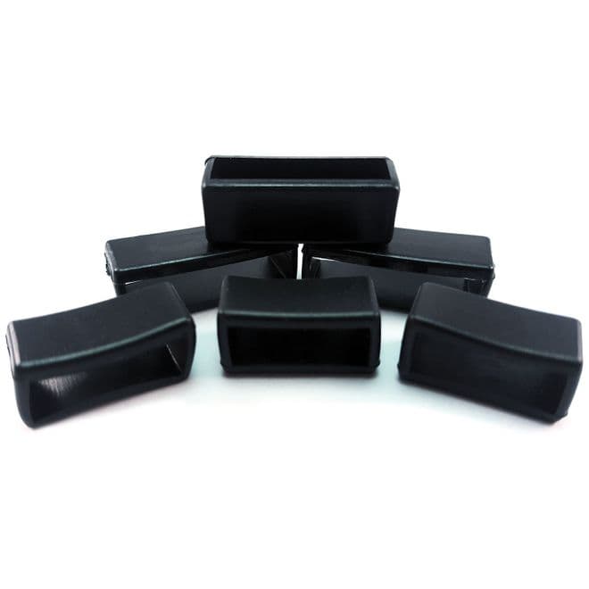 22mm Black Rubber Watch Strap Keeper | Battery Buddy
