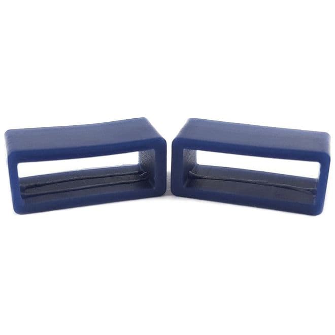 24mm Blue Rubber Watch Strap Keeper | Battery Buddy