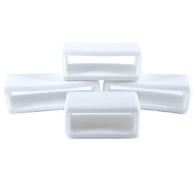 24mm White Rubber Watch Strap Keeper | Battery Buddy