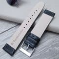 Black Buffalo Grain Genuine Leather Watch Strap Size 18mm-22mm | Battery Buddy