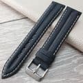 Black Suede Leather Watch Strap Water Resistant 16mm-22mm