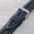 Black Suede Leather Watch Strap Water Resistant 16mm-22mm