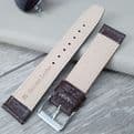 Brown Buffalo Grain Genuine Leather Watch Strap Size 18mm-22mm | Battery Buddy