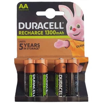 Duracell AA 1300mAh 1.2V NiMH Rechargeable Batteries