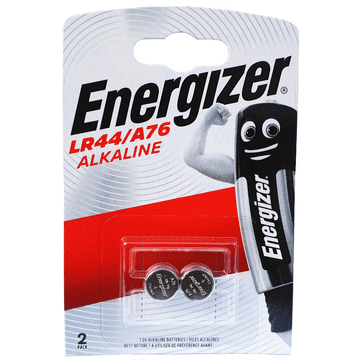 Energizer A76 LR44 1.5V Alkaline Batteries (2 Pack)
