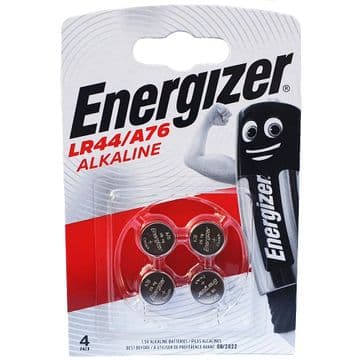 Energizer A76 LR44 1.5V Alkaline Batteries (4 Pack)