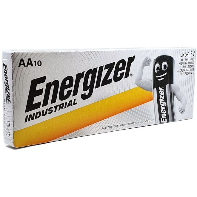 Energizer Industrial AA 1.5V Alkaline Batteries (10 Pack) | Battery Buddy