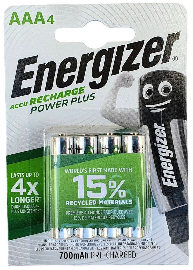 Energizer Power Plus AAA 700mAh 1.2V NiMH Rechargeable Batteries | Battery Buddy