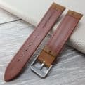 Genuine Suede Leather Watch Strap Water Resistant Tan 16mm-22mm