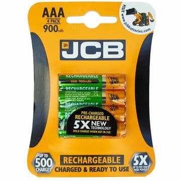 JCB AAA 900 mAh 1.2V Ni-MH Rechargeable Batteries