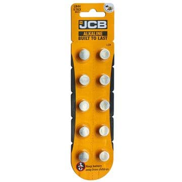 JCB LR44 A76 1.5V Alkaline Batteries Pack of 10