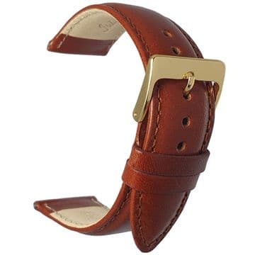 Luxury Italian Nappa Leather Watch Strap Tan Size 12mm-20mm