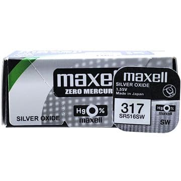Maxell 317 SR516SW 1.5V Silver Oxide Watch Battery