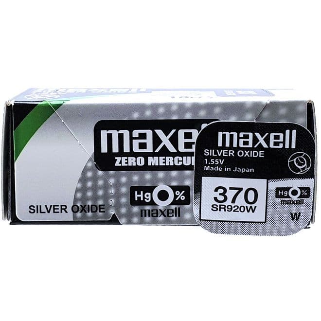 Maxell 370 SR920W 1.5V Silver Oxide Watch Battery | Battery Buddy