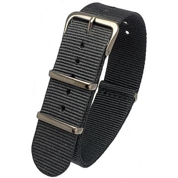 NATO G10 Black Nylon Watch Strap Band Gun Metal Buckle Size 16mm-24mm