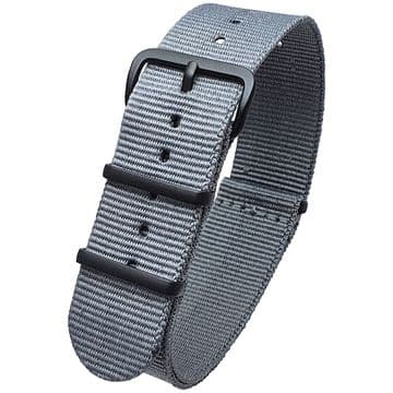 NATO G10 Grey Nylon Watch Strap Band Black Buckle Size 16mm-24mm
