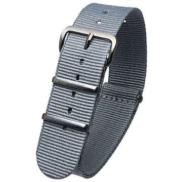 NATO G10 Grey Nylon Watch Strap Band Gun Metal Buckle Size 16mm-24mm