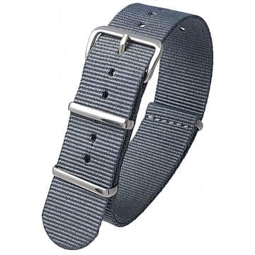 NATO G10 Grey Nylon Watch Strap Band Stainless Steel Buckle Size 16mm-24mm