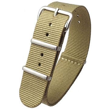 NATO G10 Khaki Nylon Watch Strap Band Stainless Steel Buckle Size 16mm-24mm