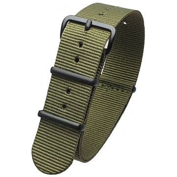 NATO G10 Olive Green Nylon Watch Strap Band Black Buckle Size 16mm-24mm