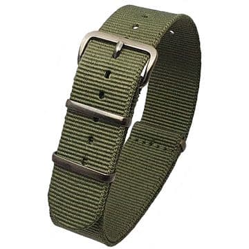NATO G10 Olive Green Nylon Watch Strap Band Gun Metal Buckle Size 16mm-24mm