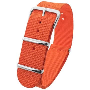 NATO G10 Orange Nylon Watch Strap Band Stainless Steel Buckle Size 16mm-24mm