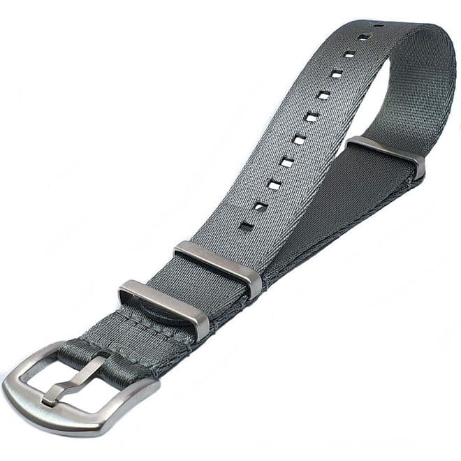 NATO G10 UTC Black Grey Nylon diver watch band sport strap RAF Bonded IW SUISSE