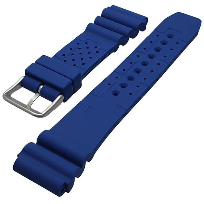 Bracelet Silicone Noir Pour Montre Plongeur - Largeur 18-24mm - Style Plongée - Neuf Avec étiquettes