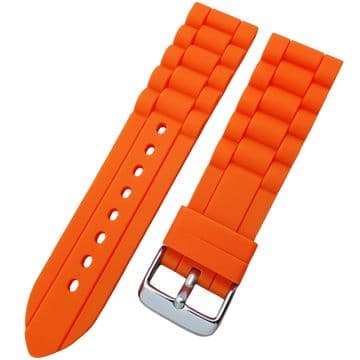 Orange Silicone Watch Strap Bracelet Design 18mm-26mm