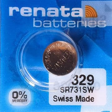 Renata 329 SR731SW 1.55V Silver Oxide Watch Battery
