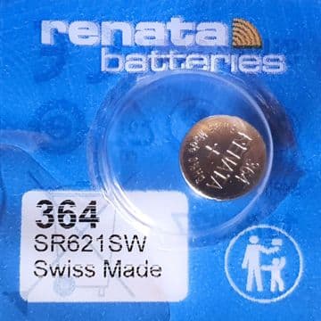 Renata 364 SR621SW 1.55V Silver Oxide Watch Battery