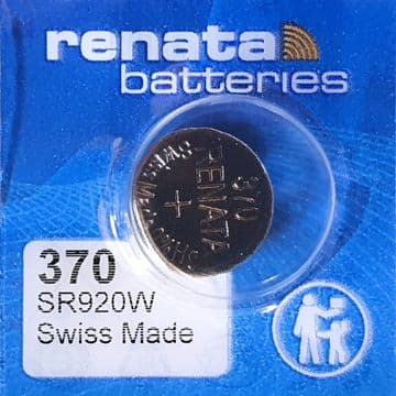 Renata 370 SR920W 1.55V Silver Oxide Watch Battery