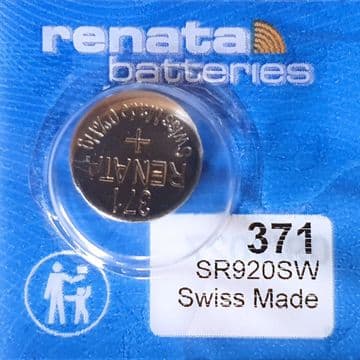 Renata 371 SR920SW 1.55V Silver Oxide Watch Battery