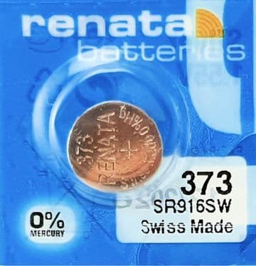 Renata 373 SR916SW 1.55V Silver Oxide Watch Battery