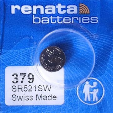 Renata 379 SR521SW 1.55V Silver Oxide Watch Battery