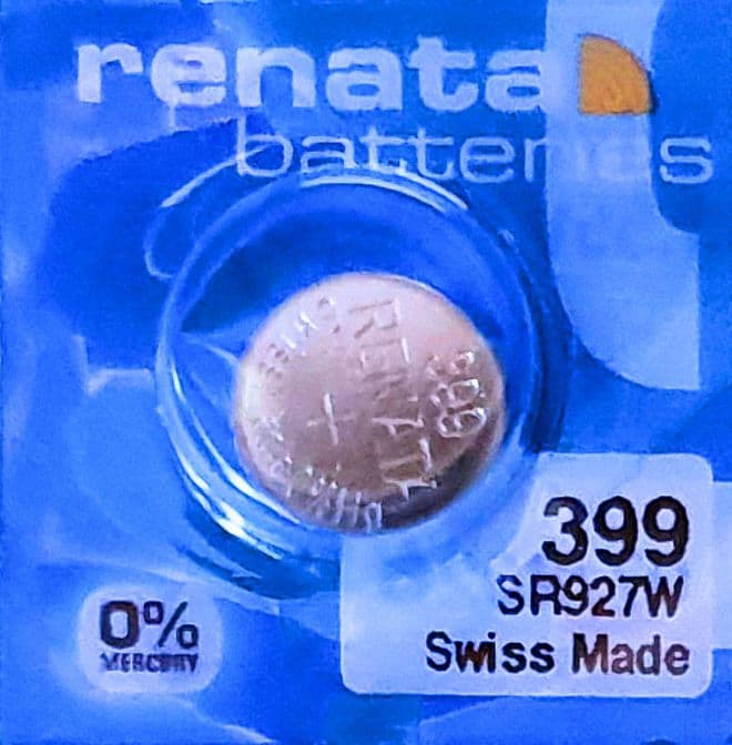Renata 399 SR927W 1.55V Silver Oxide Watch Battery | Battery Buddy