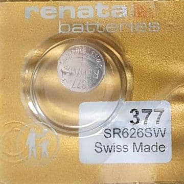 Renata Premium 377 SR626SW 1.5V Silver Oxide Watch Battery
