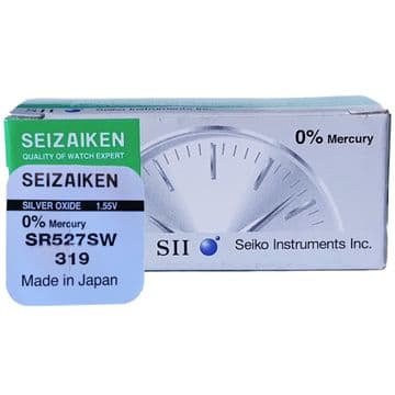 Seiko 319 SR527SW 1.55V Silver Oxide Watch Battery