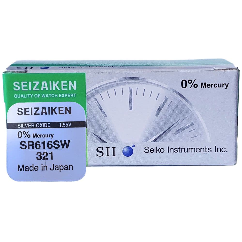 Seiko 321 SR616SW 1.55V Silver Oxide Watch Battery | Battery Buddy