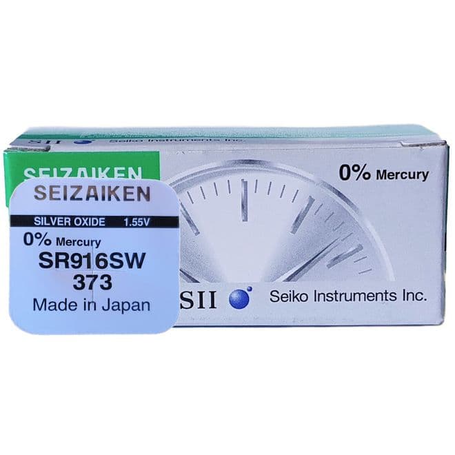 Seiko 373 SR916SW 1.55V Silver Oxide Watch Battery | Battery Buddy