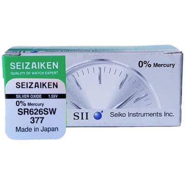 Seiko 377 SR626SW 1.55V Silver Oxide Watch Battery