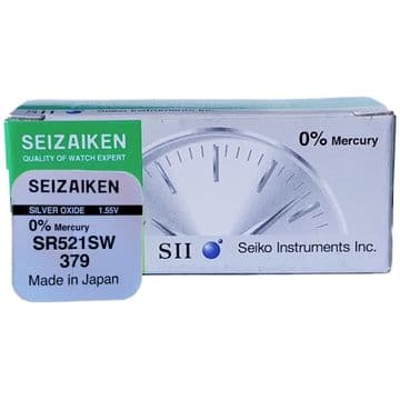 Seiko 379 SR521SW 1.55V Silver Oxide Watch Battery