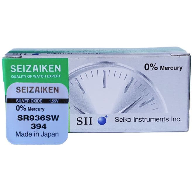 Seiko 394 SR936SW 1.55V Silver Oxide Watch Battery | Battery Buddy