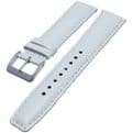White Leather Watch Strap Buffalo Grain 18mm 20mm