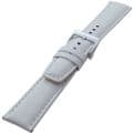 White Leather Watch Strap Buffalo Grain 18mm 20mm