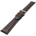 Brown Buffalo Grain XL Extra Long Genuine Italian Leather Watch Strap | Battery Buddy