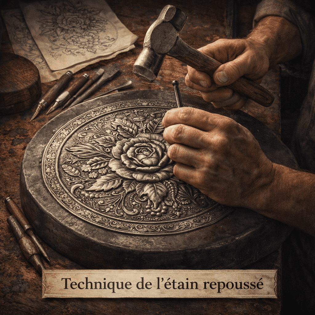 L’étain repoussé