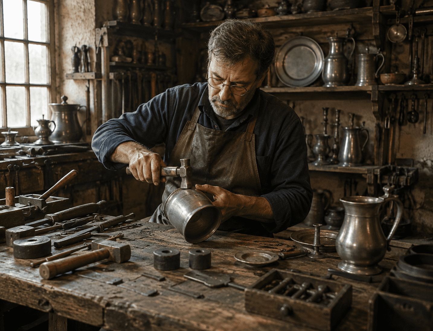 Le métier de potier d'étain : histoire et fabrication d'un savoir-faire ancestral